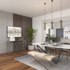 54 in. Silver Rectangle Metal Traditional Console Table by Litton Lane 19 54 in. Silver Rectangle Metal Traditional Console Table by Litton Lane -Outlet Litton Lane Store metallic silver litton lane console tables 67077 fa 1000