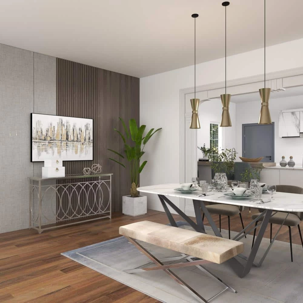 54 in. Silver Rectangle Metal Traditional Console Table by Litton Lane 10 54 in. Silver Rectangle Metal Traditional Console Table by Litton Lane - Image 8