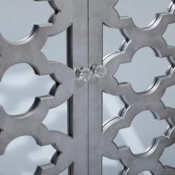 Silver Mirror Glam Cabinet by Litton Lane -Outlet Litton Lane Store mirrored litton lane accent cabinets 56708 40 1000