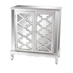 Silver Mirror Glam Cabinet by Litton Lane
