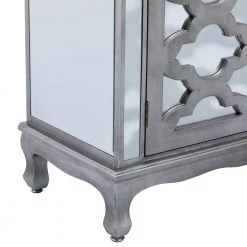 Silver Mirror Glam Cabinet by Litton Lane -Outlet Litton Lane Store mirrored litton lane accent cabinets 56708 fa 1000