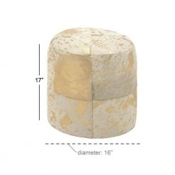 16 in. Gold Wood Contemporary Ottoman by Litton Lane 16 16 in. Gold Wood Contemporary Ottoman by Litton Lane -Outlet Litton Lane Store multi colored litton lane bar stools 95948 76 1000