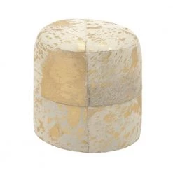 16 in. Gold Wood Contemporary Ottoman by Litton Lane 12 16 in. Gold Wood Contemporary Ottoman by Litton Lane -Outlet Litton Lane Store multi colored litton lane bar stools 95948 c3 1000