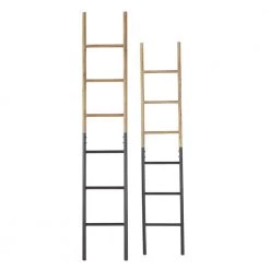 Brown Metal Industrial Ladder (Set of 2) by Litton Lane