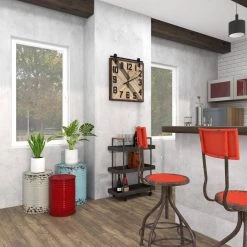 16 in. Multi Colored Cylinder Metal End Table with 3-Pieces by Litton Lane -Outlet Litton Lane Store multi litton lane coffee tables 55401 76 1000