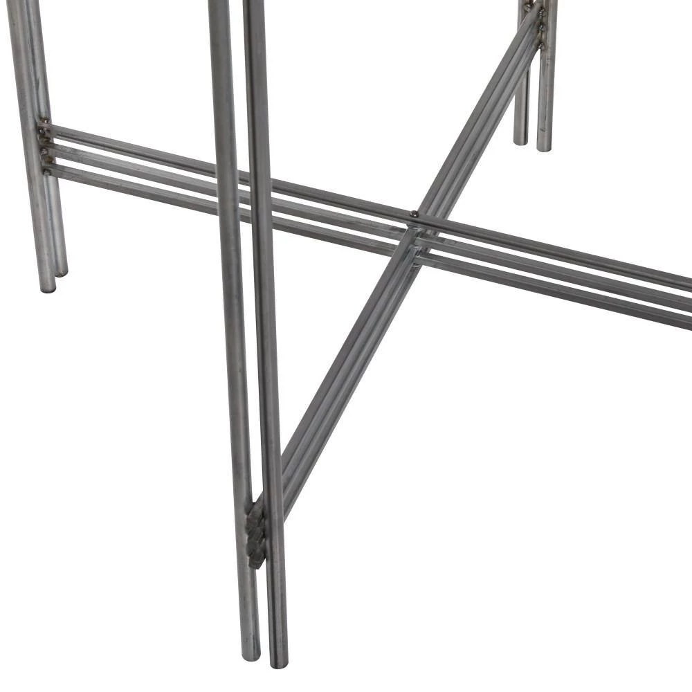 26 in. White Round Marble End Table by Litton Lane 6 26 in. White Round Marble End Table by Litton Lane - Image 4