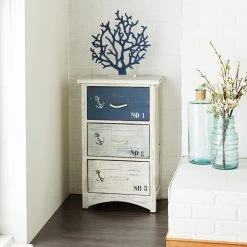 White Wood Coastal Chest by Litton Lane -Outlet Litton Lane Store multicolored litton lane sideboards buffet tables 92394 31 1000