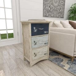 White Wood Coastal Chest by Litton Lane -Outlet Litton Lane Store multicolored litton lane sideboards buffet tables 92394 44 1000