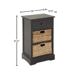 28 in. x 16 in. x 13 in. Black Wood Traditional Storage Unit by Litton Lane -Outlet Litton Lane Store n a litton lane accent cabinets 96146 40 1000