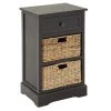 28 in. x 16 in. x 13 in. Black Wood Traditional Storage Unit by Litton Lane