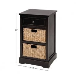 28 in. x 16 in. x 13 in. Black Wood Traditional Storage Unit by Litton Lane -Outlet Litton Lane Store n a litton lane accent cabinets 96146 c3 1000