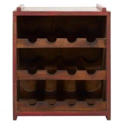 12 Bottle Red Farmhouse Wood Wine Rack by Litton Lane 11 12 Bottle Red Farmhouse Wood Wine Rack by Litton Lane -Outlet Litton Lane Store n a litton lane wine racks 36918 c3 1000