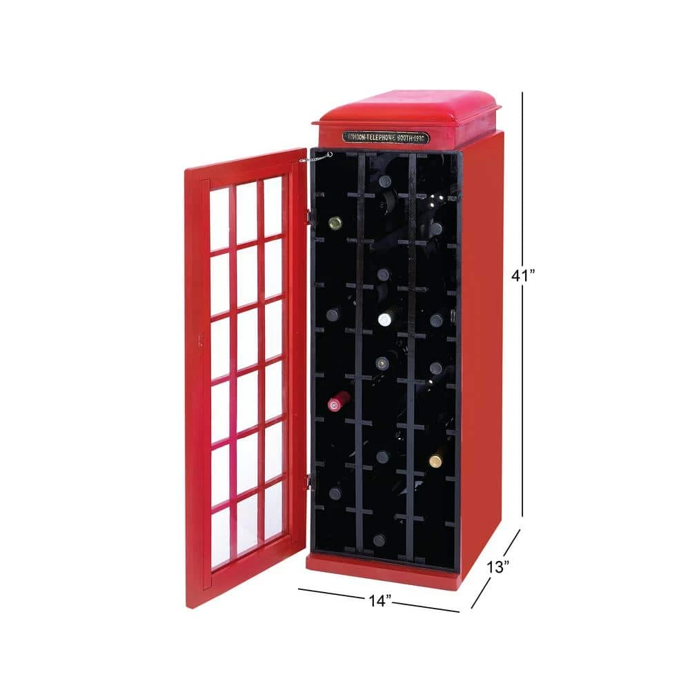 27 Bottle Red Wood Wine Holder by Litton Lane 10 27 Bottle Red Wood Wine Holder by Litton Lane - Image 8