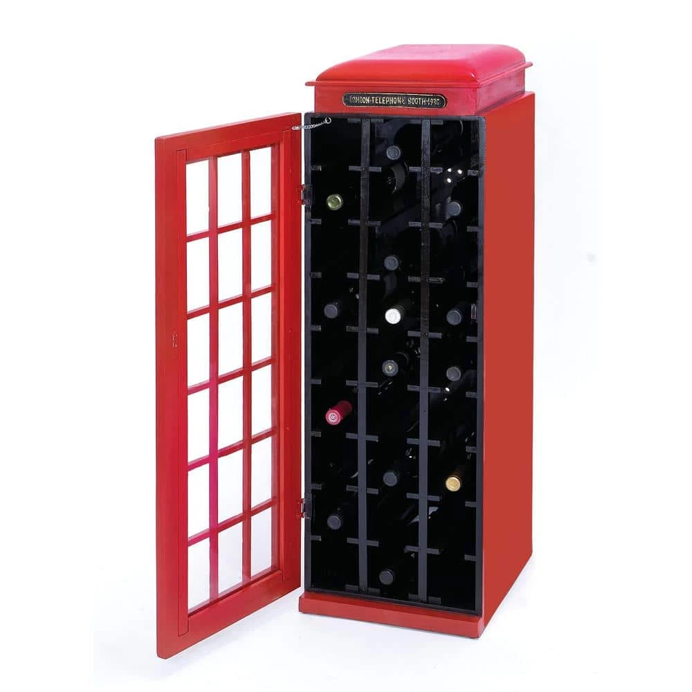 27 Bottle Red Wood Wine Holder by Litton Lane 5 27 Bottle Red Wood Wine Holder by Litton Lane - Image 3