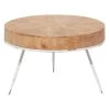 32 in. Natural Brown Round Wood Modern Coffee Table by Litton Lane -Outlet Litton Lane Store natural brown litton lane coffee tables 16405 64 1000