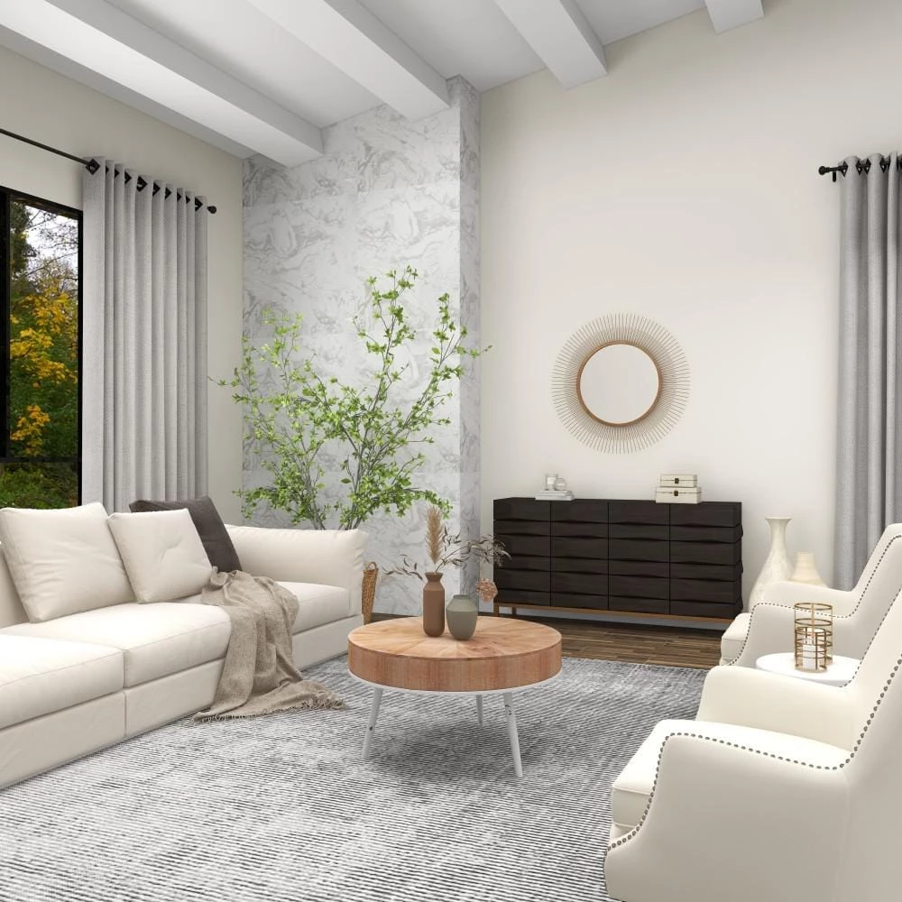 32 in. Natural Brown Round Wood Modern Coffee Table by Litton Lane 11 32 in. Natural Brown Round Wood Modern Coffee Table by Litton Lane - Image 9