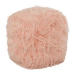 20 in. Pink Low Back Polyester Contemporary Stool with Metal Frame by Litton Lane