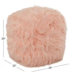 20 in. Pink Low Back Polyester Contemporary Stool with Metal Frame by Litton Lane -Outlet Litton Lane Store pink litton lane bar stools 042176 76 1000