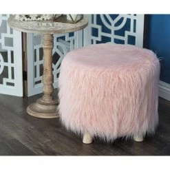 19 in. Pink Wood Contemporary Stool by Litton Lane -Outlet Litton Lane Store pink litton lane bar stools 98771 31 1000