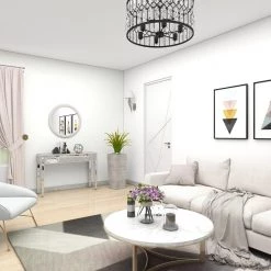 47 in. Silver Rectangle Wood Mirrored Geometric Console Table with Circular Panel Inlay by Litton Lane -Outlet Litton Lane Store polished litton lane console tables 58755 1f 1000