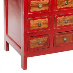 Red Boho Style Wood Cabinet by Litton Lane 15 Red Boho Style Wood Cabinet by Litton Lane -Outlet Litton Lane Store red litton lane accent cabinets 042232 44 1000