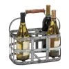 6 Bottle Silver Metal Wine Holder by Litton Lane 2 6 Bottle Silver Metal Wine Holder by Litton Lane -Outlet Litton Lane Store silver buffed finish litton lane wine racks 38153 64 1000