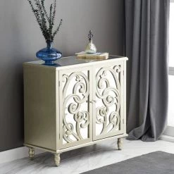 Gold Wood Glam Cabinet by Litton Lane -Outlet Litton Lane Store silver litton lane accent cabinets 58762 31 1000