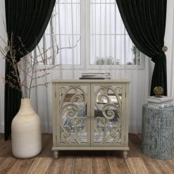 Gold Wood Glam Cabinet by Litton Lane -Outlet Litton Lane Store silver litton lane accent cabinets 58762 44 1000