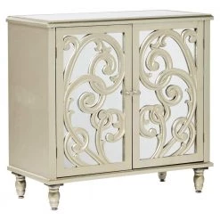 Gold Wood Glam Cabinet by Litton Lane