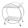 30 In. Silver Contemporary Metal Bar Cart by Litton Lane -Outlet Litton Lane Store silver litton lane bar carts 041431 64 1000
