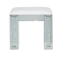 22 in. Silver Backless Wood Glam Stool by Litton Lane -Outlet Litton Lane Store silver litton lane bar stools 041180 4f 1000