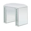 22 in. Silver Backless Wood Glam Stool by Litton Lane