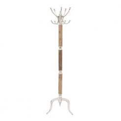 Silver Wood Traditional Coat Rack by Litton Lane