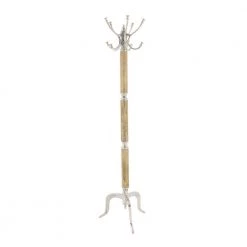 Silver Wood Traditional Coat Rack by Litton Lane -Outlet Litton Lane Store silver litton lane coat racks 37684 c3 1000