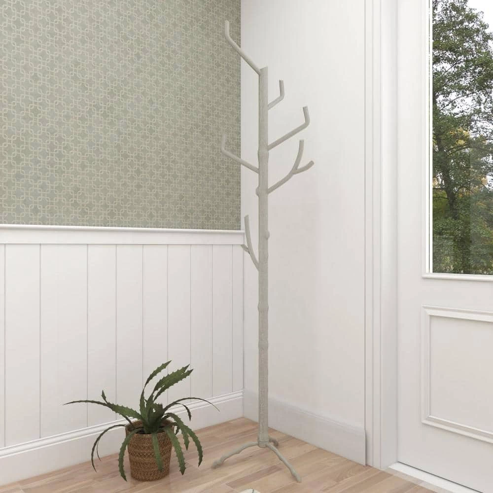 Silver Aluminum Eclectic Coat Rack by Litton Lane 11 Silver Aluminum Eclectic Coat Rack by Litton Lane - Image 9