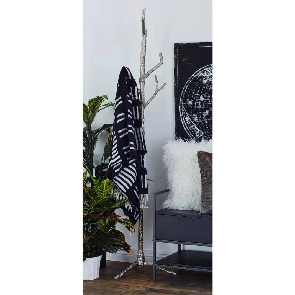Silver Aluminum Eclectic Coat Rack by Litton Lane 15 Silver Aluminum Eclectic Coat Rack by Litton Lane - Image 13