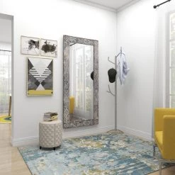 Silver Aluminum Eclectic Coat Rack by Litton Lane 24 Silver Aluminum Eclectic Coat Rack by Litton Lane -Outlet Litton Lane Store silver litton lane coat racks 68840 44 1000