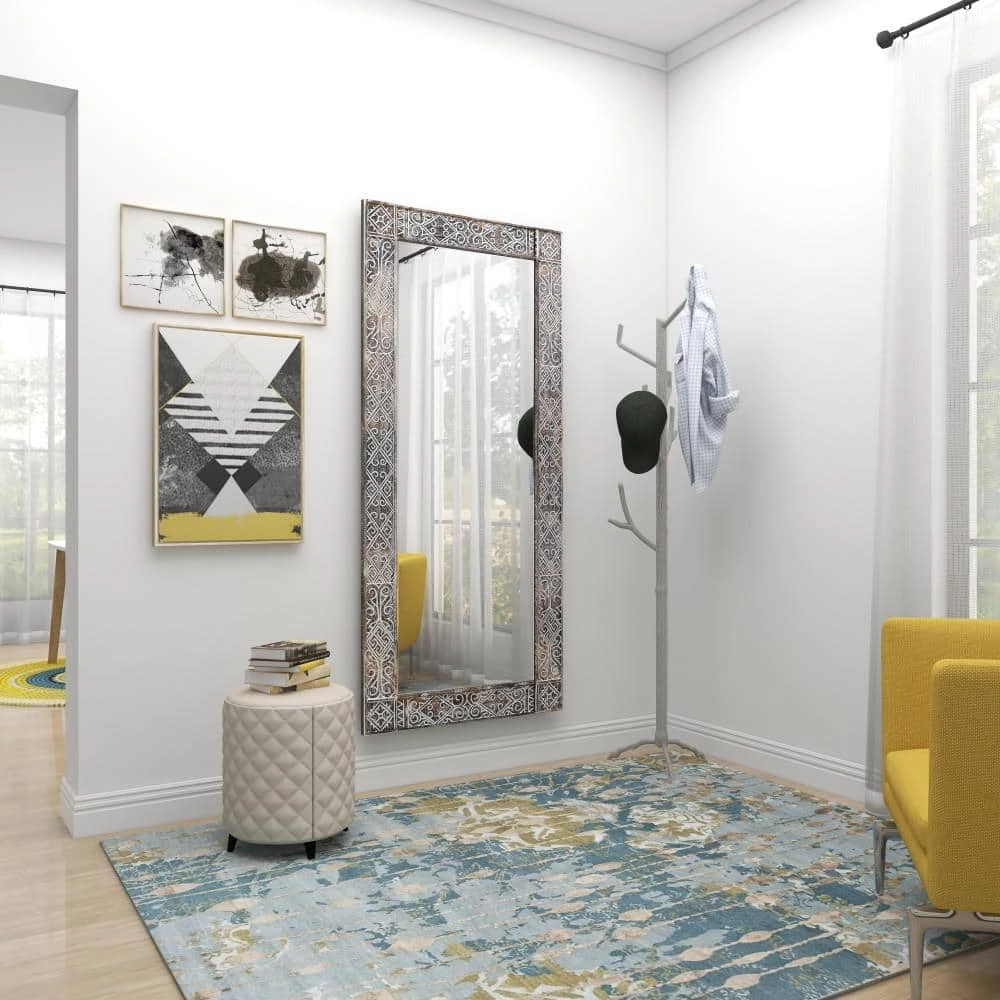 Silver Aluminum Eclectic Coat Rack by Litton Lane 12 Silver Aluminum Eclectic Coat Rack by Litton Lane - Image 10