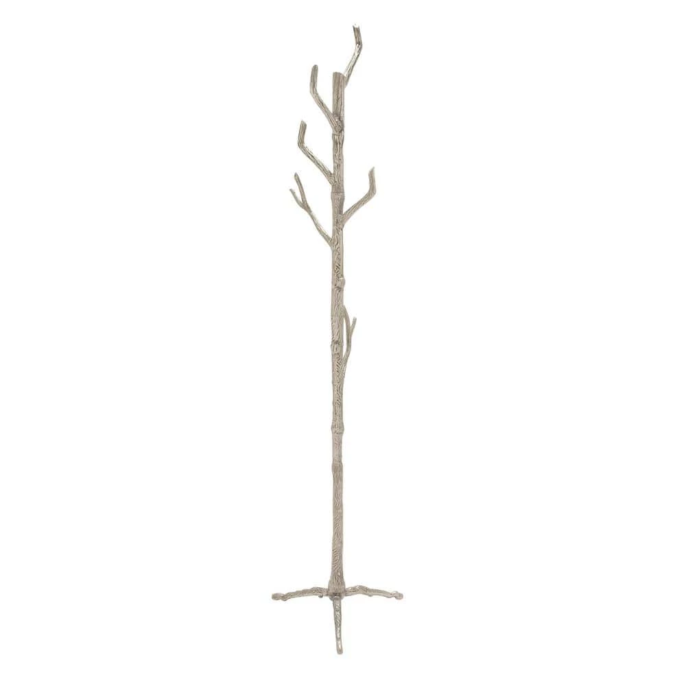 Silver Aluminum Eclectic Coat Rack by Litton Lane 3 Silver Aluminum Eclectic Coat Rack by Litton Lane
