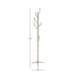 Silver Aluminum Eclectic Coat Rack by Litton Lane 26 Silver Aluminum Eclectic Coat Rack by Litton Lane -Outlet Litton Lane Store silver litton lane coat racks 68840 76 1000