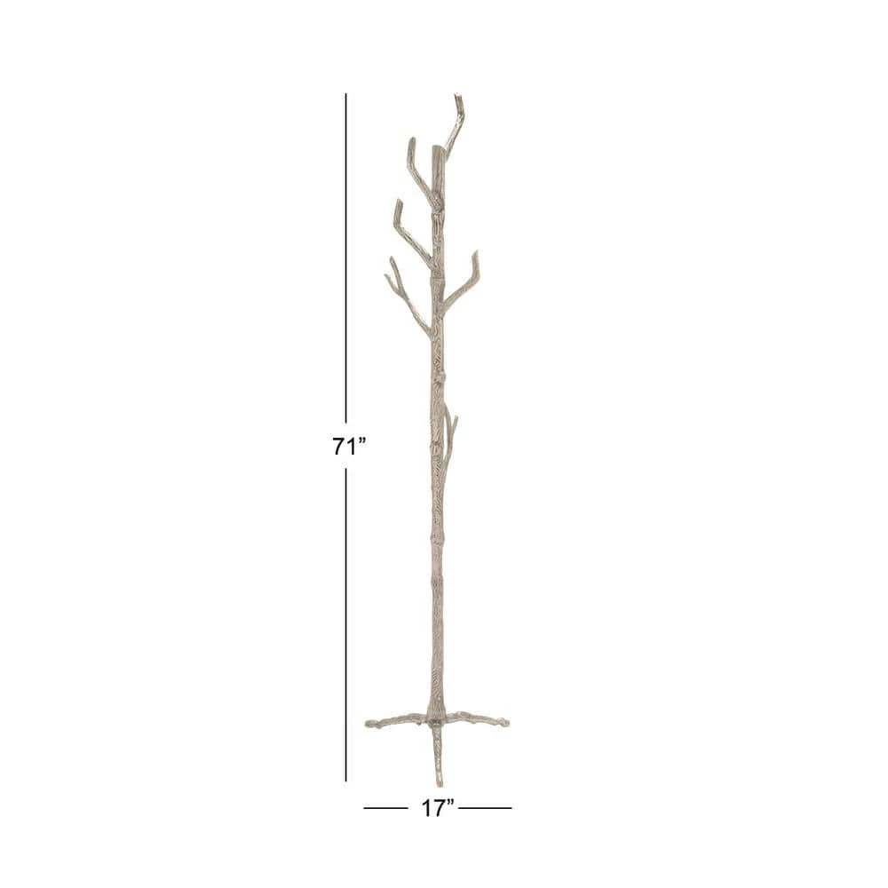 Silver Aluminum Eclectic Coat Rack by Litton Lane 14 Silver Aluminum Eclectic Coat Rack by Litton Lane - Image 12