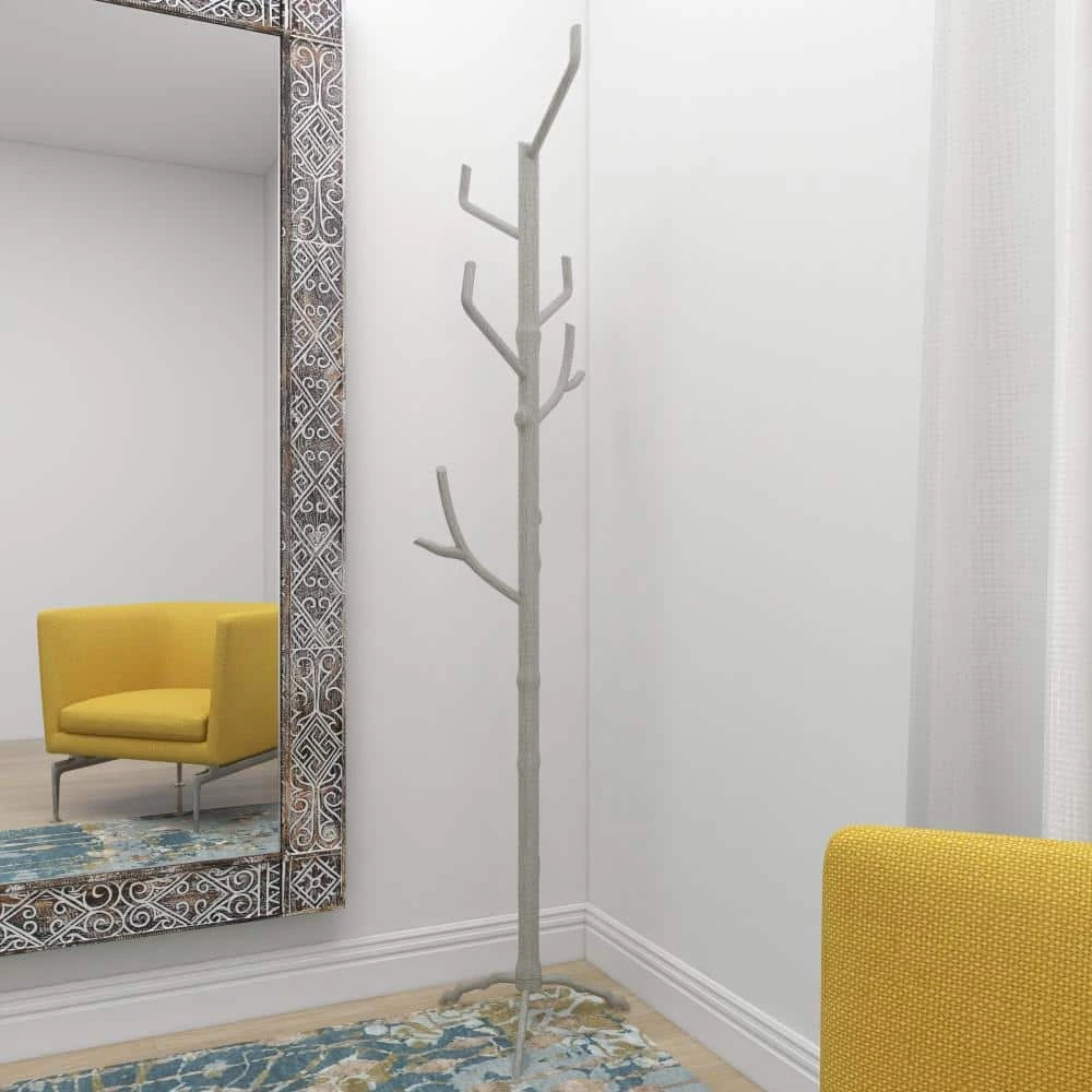 Silver Aluminum Eclectic Coat Rack by Litton Lane 9 Silver Aluminum Eclectic Coat Rack by Litton Lane - Image 7