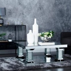 39 in. Silver Glam Wood Coffee Table by Litton Lane -Outlet Litton Lane Store silver litton lane coffee tables 040920 31 1000