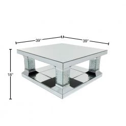 39 in. Silver Glam Wood Coffee Table by Litton Lane -Outlet Litton Lane Store silver litton lane coffee tables 040920 40 1000