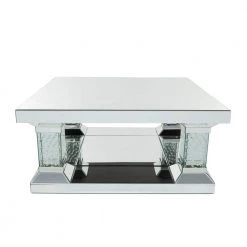 39 in. Silver Glam Wood Coffee Table by Litton Lane