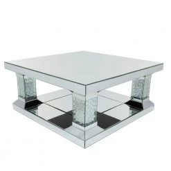 39 in. Silver Glam Wood Coffee Table by Litton Lane -Outlet Litton Lane Store silver litton lane coffee tables 040920 c3 1000