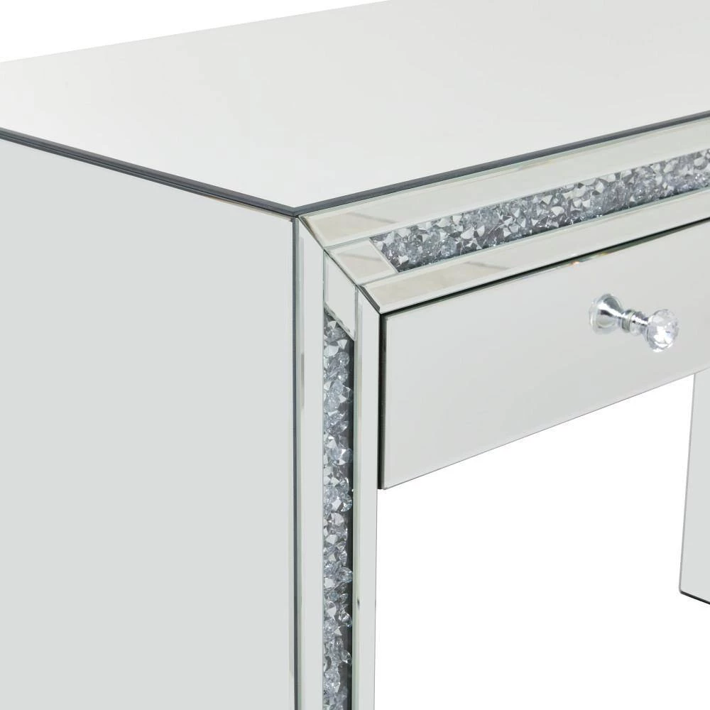32 In. Silver Wood Glam Console Table by Litton Lane 7 32 In. Silver Wood Glam Console Table by Litton Lane - Image 5