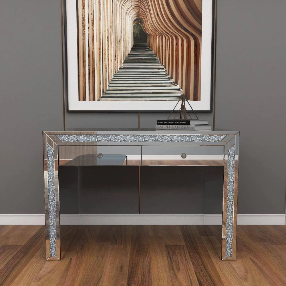 32 In. Silver Wood Glam Console Table by Litton Lane 11 32 In. Silver Wood Glam Console Table by Litton Lane - Image 9