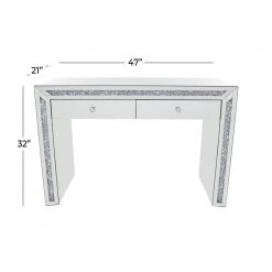 32 In. Silver Wood Glam Console Table by Litton Lane 28 32 In. Silver Wood Glam Console Table by Litton Lane -Outlet Litton Lane Store silver litton lane console tables 040286 76 1000