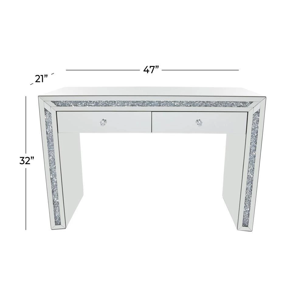 32 In. Silver Wood Glam Console Table by Litton Lane 15 32 In. Silver Wood Glam Console Table by Litton Lane - Image 13